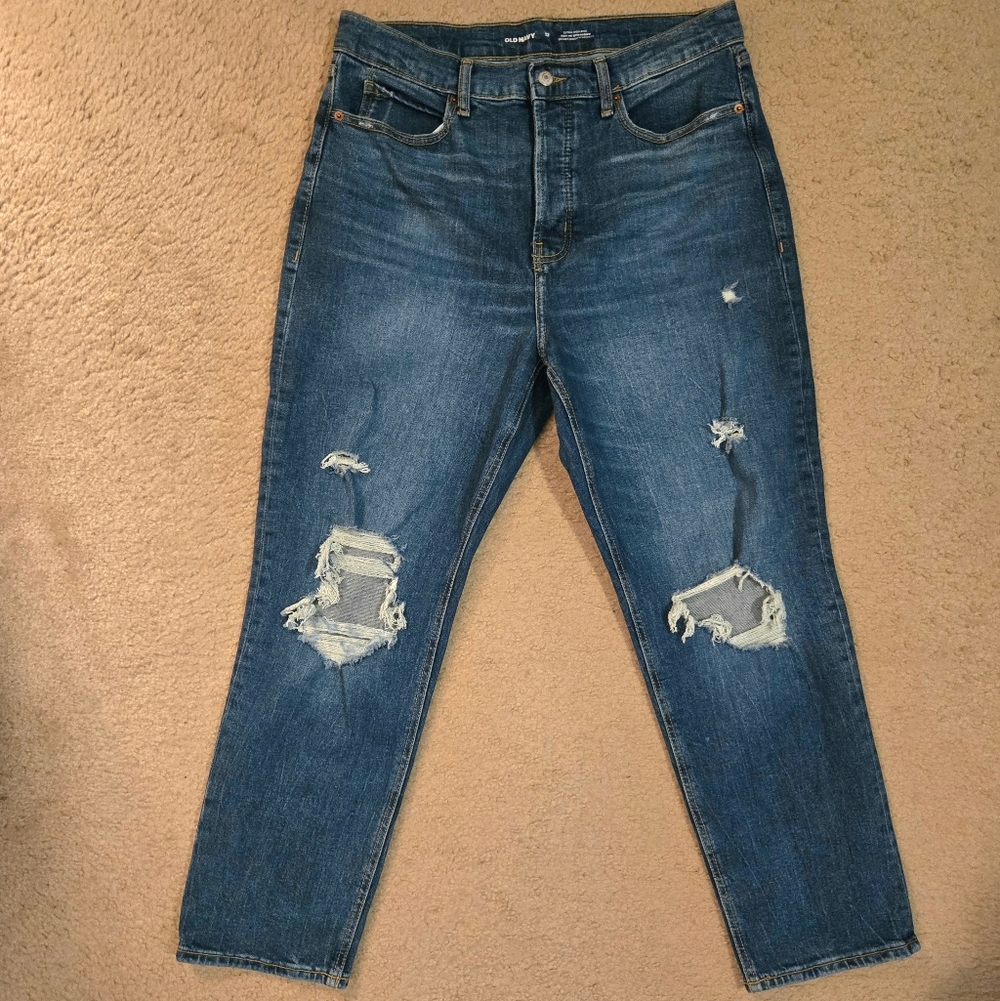 Old Navy Relaxed Distressed Jeans Size 12